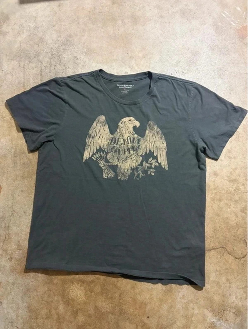 Y2K Denim Supply Ralph Lauren grunge Shirt Eagle Rare 100% cotton single stitch